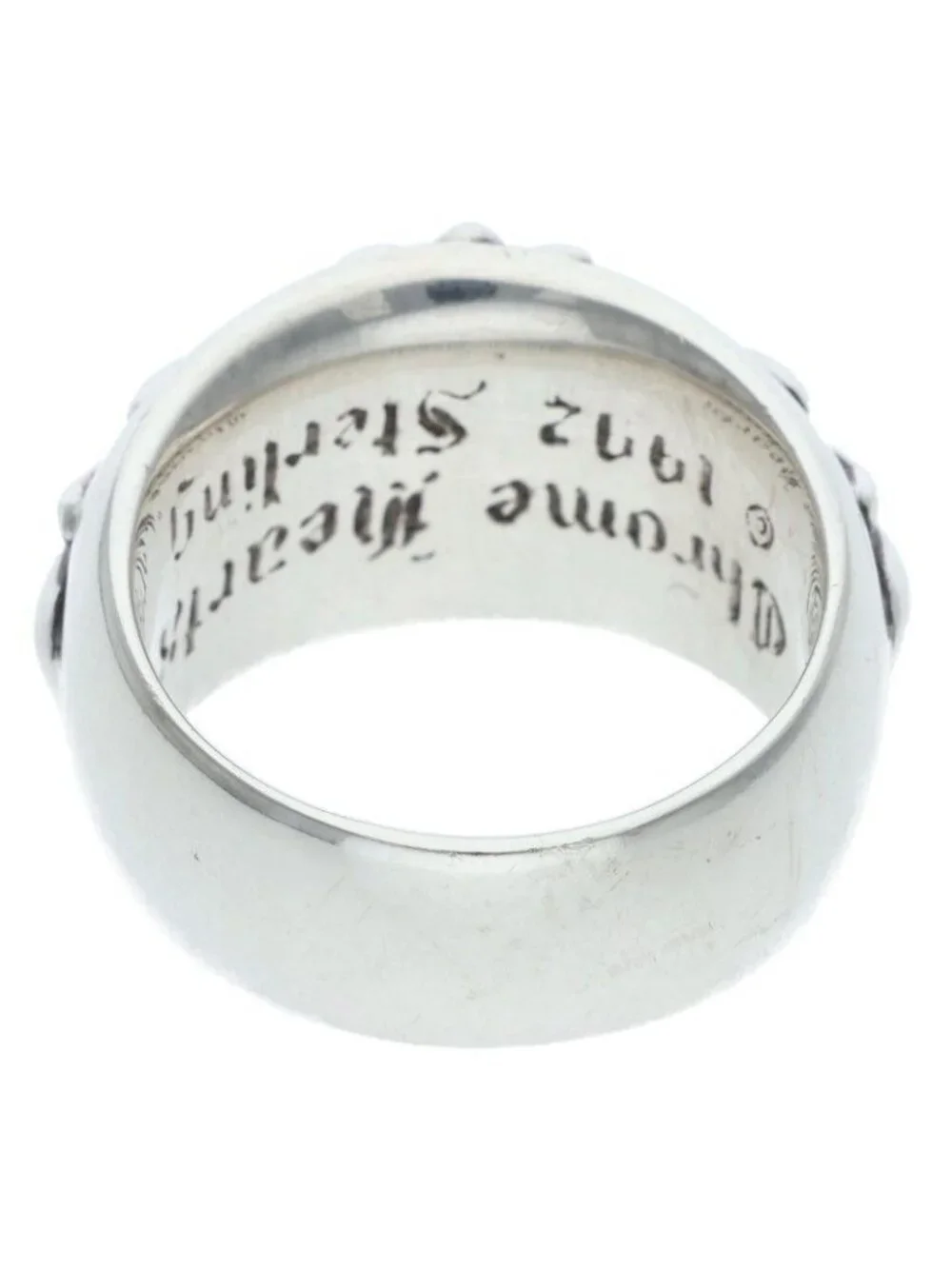 Chrome Hearts Flrl Crs Floral Cross Silver Ring
